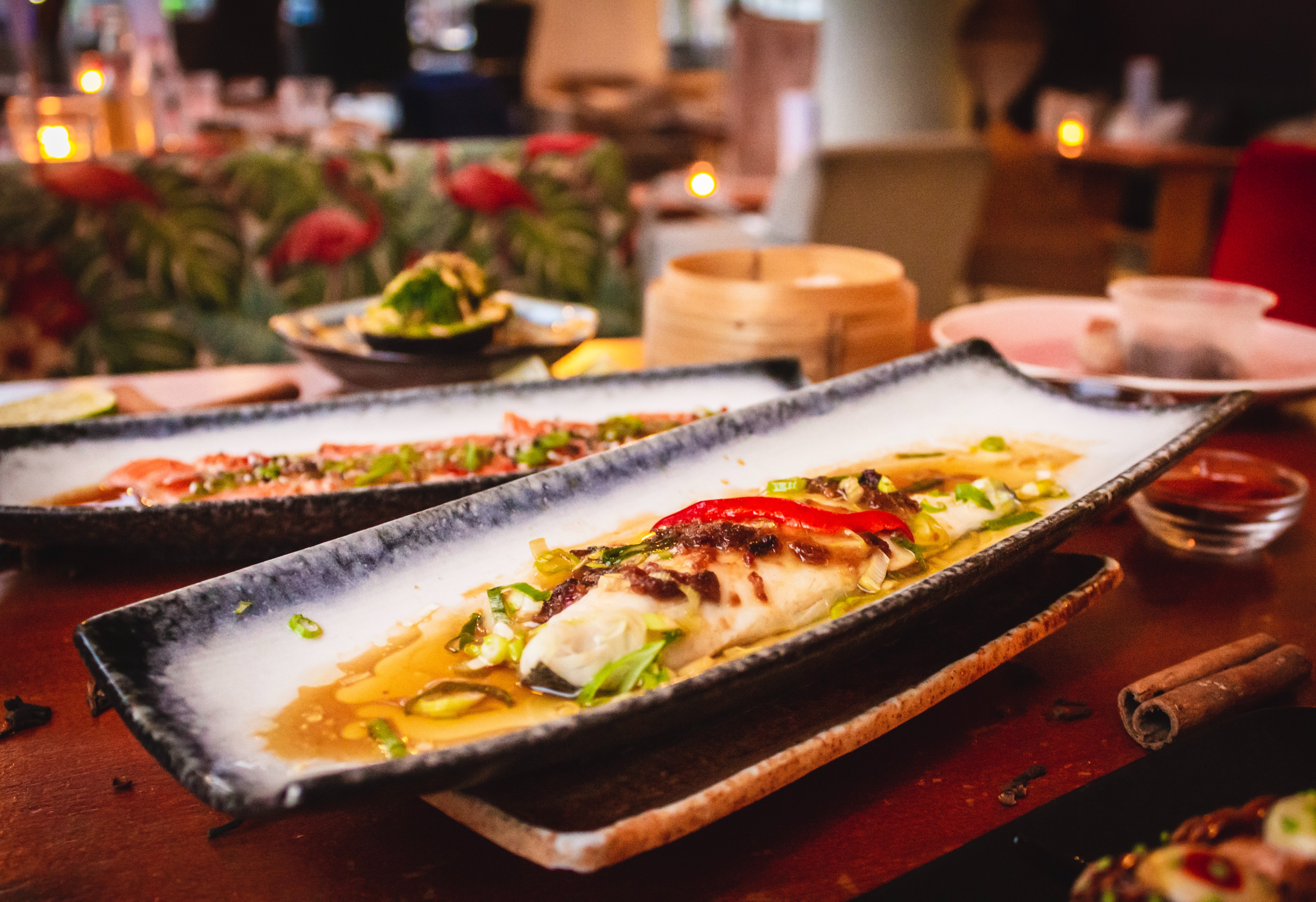 Présentation d'un plat au menu du restaurant Le Délice des Sens